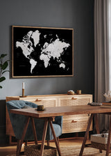 World Map Black & White