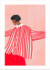 The Woman With the Red Stripes Poster